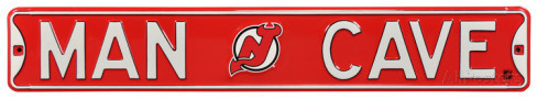 New Jersey Devils 6" x 36" Man Cave Steel Street Sign