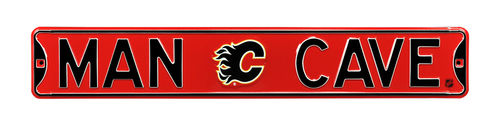 Calgary Flames 6" x 36" Man Cave Steel Street Sign