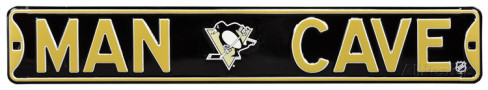 Pittsburgh Penguins 6" x 36" Man Cave Steel Street Sign