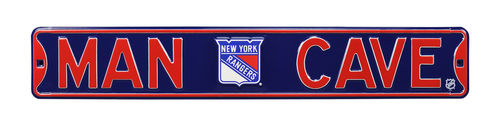 New York Rangers 6" x 36" Man Cave Steel Street Sign