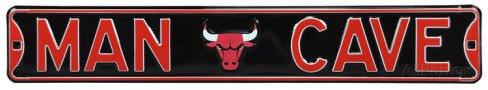 Chicago Bulls 6" x 36" Man Cave Steel Street Sign