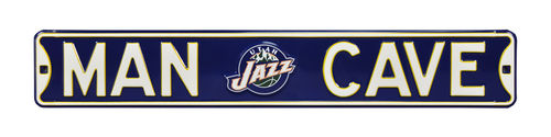 Utah Jazz 6" x 36" Man Cave Steel Street Sign
