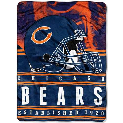 Chicago Bears 60" x 80" Stacked Silk Touch Plush Blanket