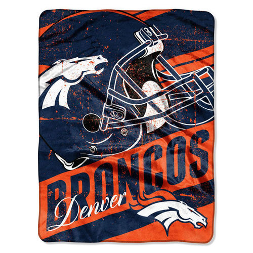 Denver Broncos 46" x 60" Deep Slant Micro Raschel Plush Blanket