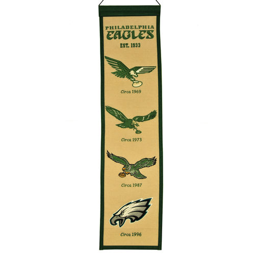 Philadelphia Eagles Wool 8" x 32" Heritage Banner