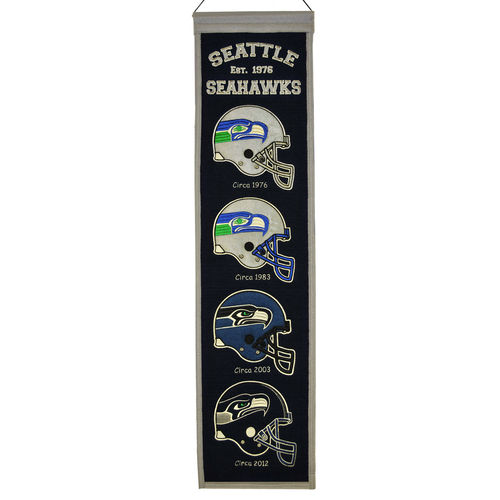 Seattle Seahawks Wool 8" x 32" Heritage Banner