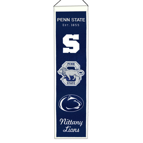 Penn State Nittany Lions Wool 8" x 32" Heritage Banner