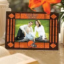 Cleveland Browns Art Glass Picture Frame