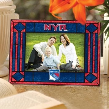 New York Rangers Art Glass Picture Frame