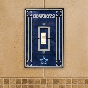 Dallas Cowboys Art Glass Switch Plate