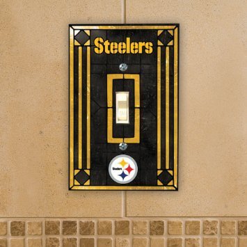Pittsburgh Steelers Art Glass Switch Plate