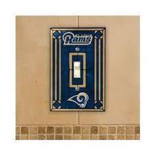 Los Angeles Rams Art Glass Switch Plate