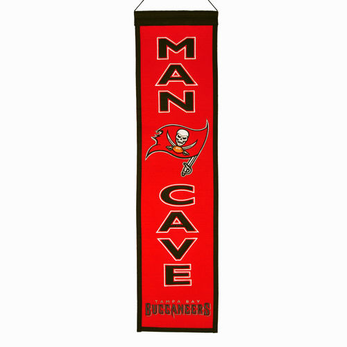 Tampa Bay Buccaneers Wool 8" x 32" Man Cave Banner