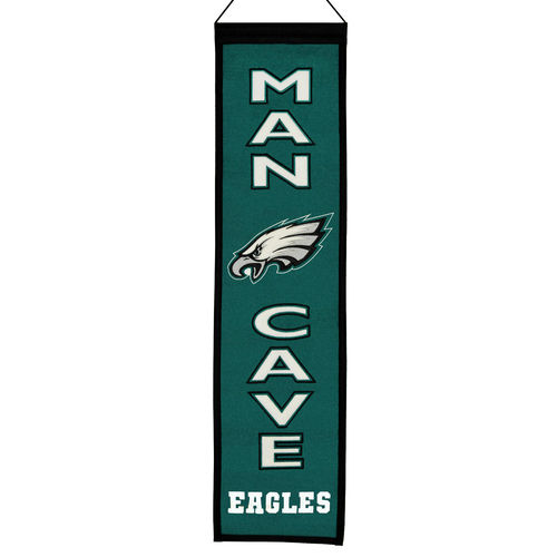 Philadelphia Eagles Wool 8" x 32" Man Cave Banner