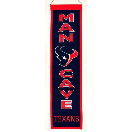 Houston Texans Wool 8" x 32" Man Cave Banner