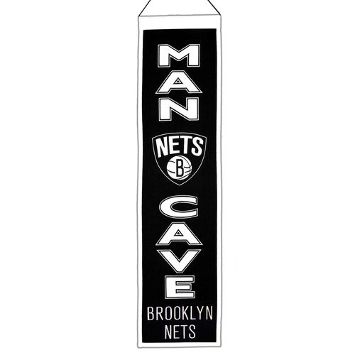Brooklyn Nets Wool 8" x 32" Man Cave Banner