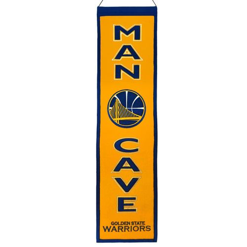Golden State Warriors Wool 8" x 32" Man Cave Banner