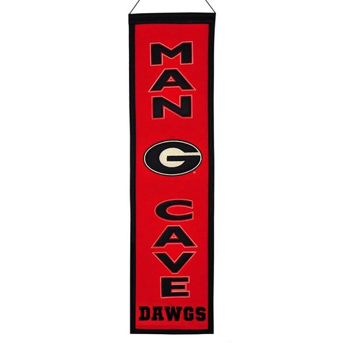 Georgia Bulldogs Wool 8" x 32" Man Cave Banner