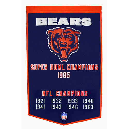 Chicago Bears Wool 24" x 36" Dynasty Banner