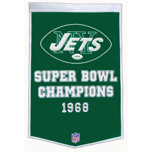 New York Jets Wool 24" x 36" Dynasty Banner