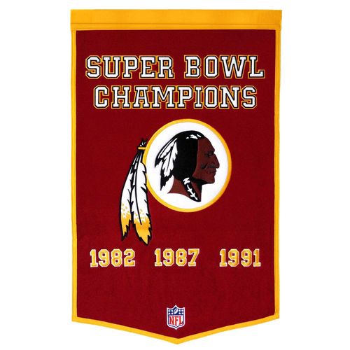 Washington Redskins Wool 24" x 36" Dynasty Banner