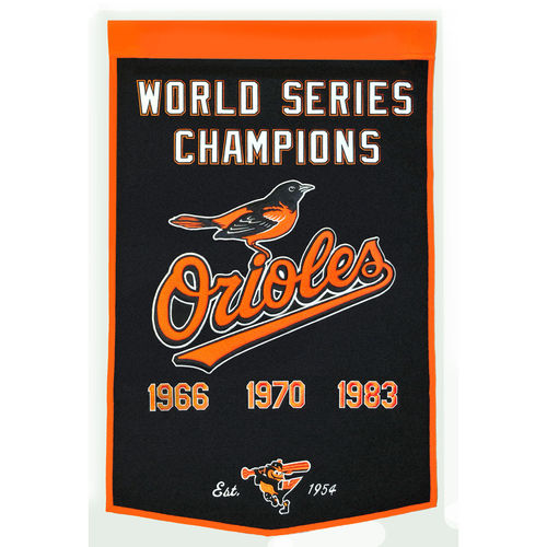Baltimore Orioles Wool 24" x 36" Dynasty Banner