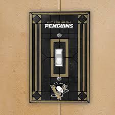 Pittsburgh Penguins Art Glass Switch Plate