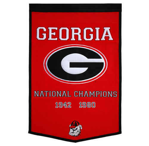 Georgia Bulldogs Wool 24" x 36" Dynasty Banner