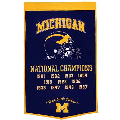 Michigan Wolverines Wool 24" x 36" Dynasty Banner