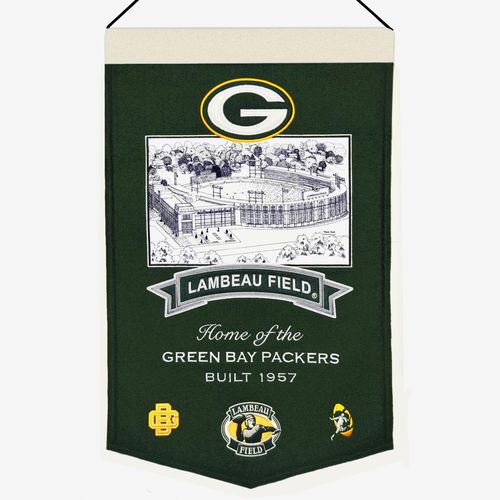 Green Bay Packers Lambeau Field Wool 15" x 20" Commemorative Banner