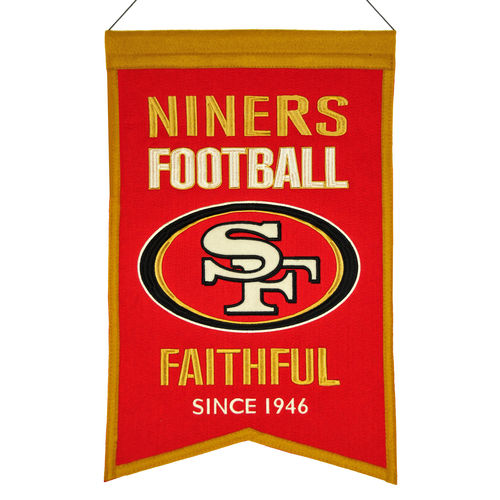 San Francisco 49ers Wool 14" x 22" Nations Banner
