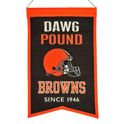 Cleveland Browns Wool 14" x 22" Nations Banner
