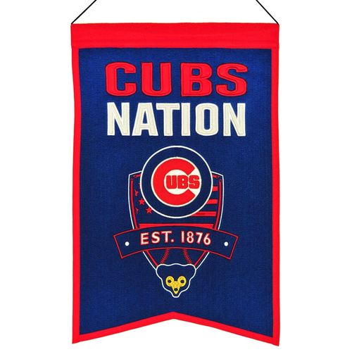 Chicago Cubs Wool 14" x 22" Nations Banner