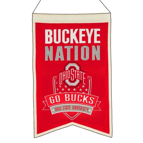 Ohio State Buckeyes Wool 14" x 22" Nations Banner
