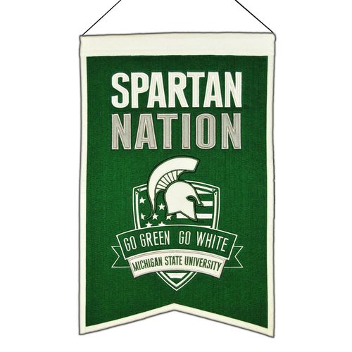 Michigan State Spartans Wool 14" x 22" Nations Banner