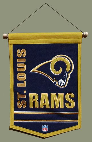 St. Louis Rams Wool 18" x 12" Traditions Banner