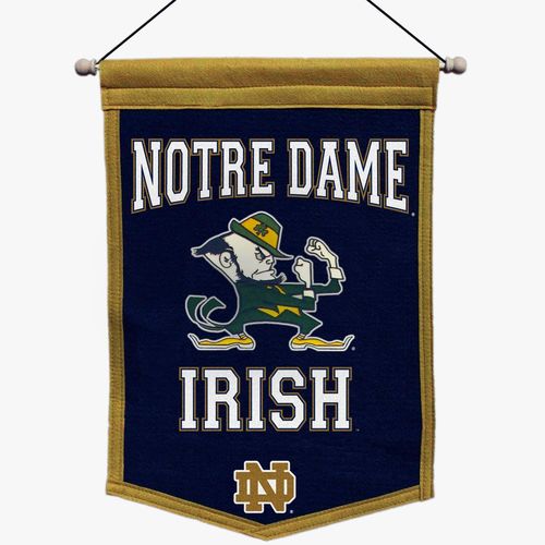 Notre Dame Fighting Irish Wool 18" x 12" Traditions Banner