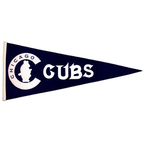 Chicago Cubs Wool 13" x 32" Cooperstown Throwback Pennant