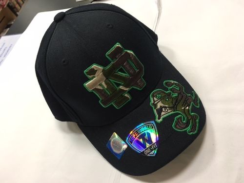 Notre Dame Black Stretch Fit Hat