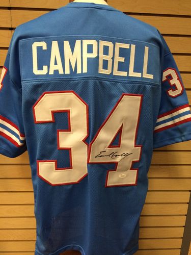 Earl Campbell Autographed Houston Oilers Jersey #34