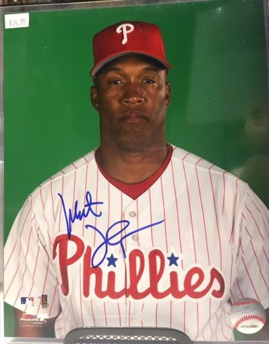 Philadelphia Phillies Milt Thompson Autograph 8x10 Photo