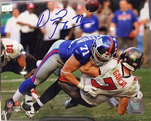 New York Giants Dave Tollefson Autograph 8x10 Photo
