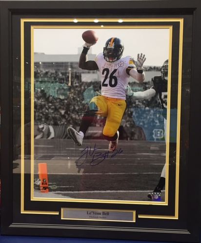 Pittsburgh Steelers Le'Veon Bell Autograph Photo Framed